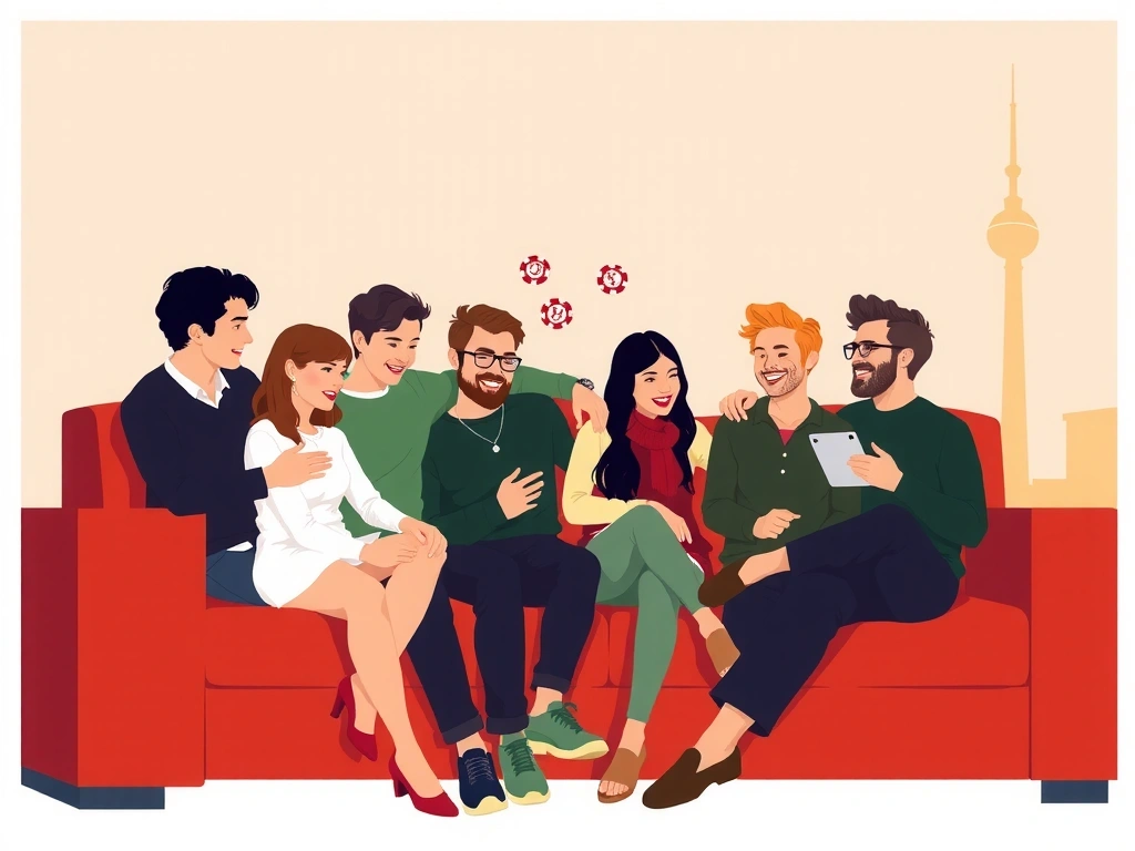 Illustration von Freunden die gemeinsam spielen